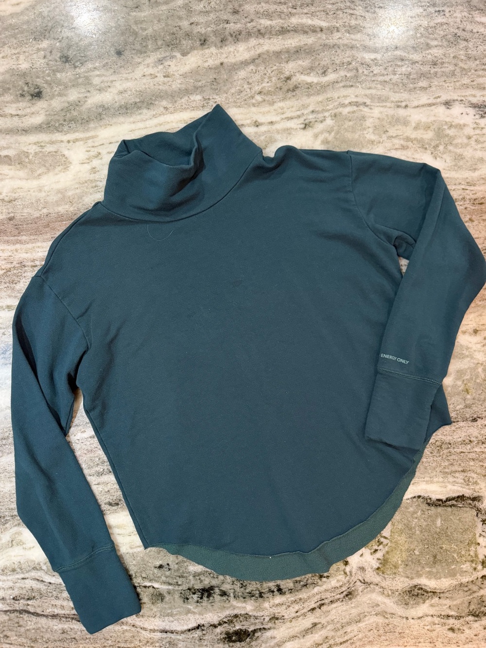 Aerie Soft Teal Turtleneck Long Sleeve Top